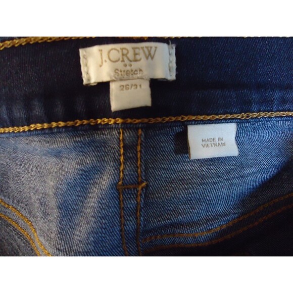 J Crew Stretch Jeans Straight and Narrow F0102 Dark Rinse Size 26/29 - Picture 3 of 8